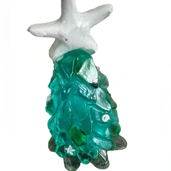 Handcrafted‎ Miniature Beach Glass Tree With Star - Picture 2 of 4